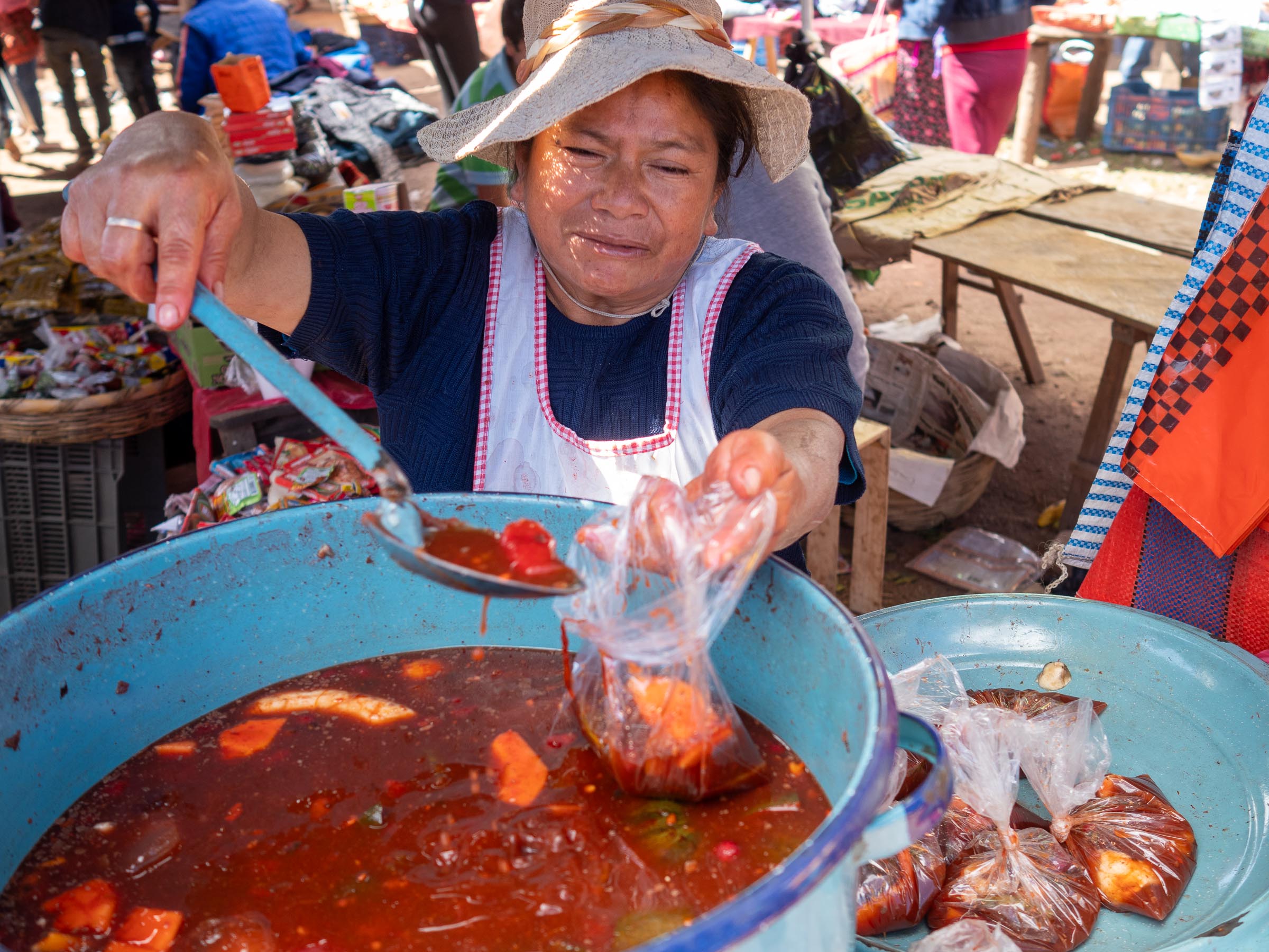 Der Viehmakt in Potrerillo - Blid klicken zum vergrößern.